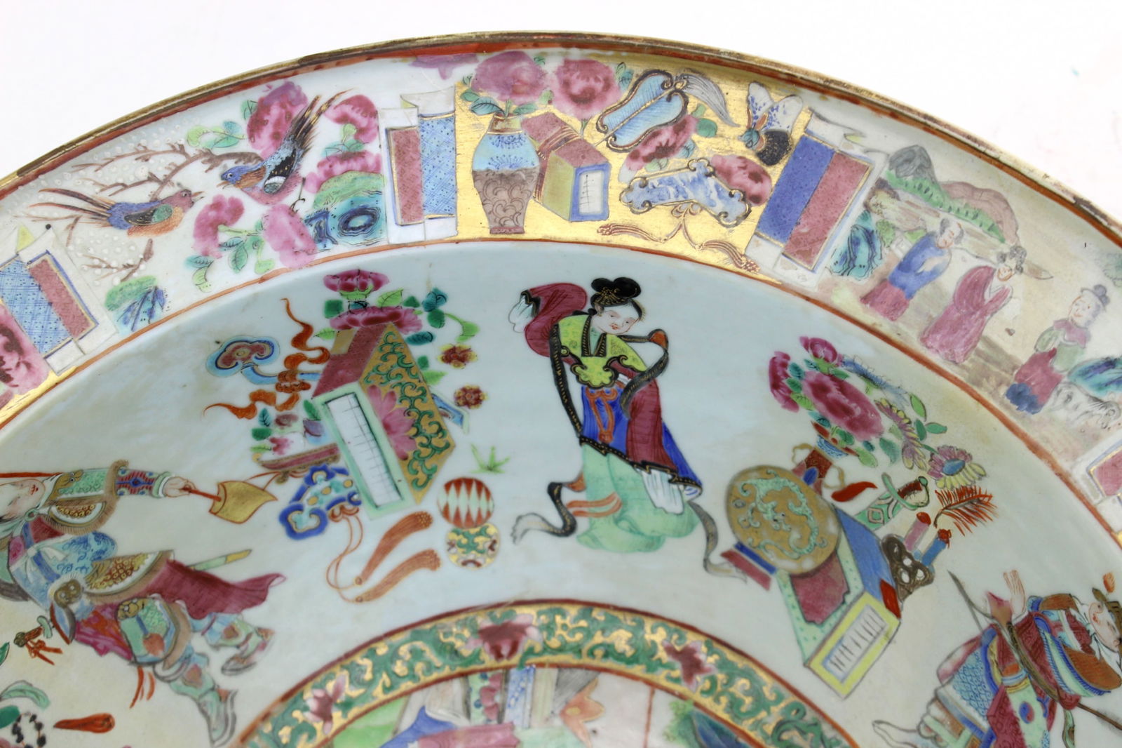 Chinese Export Rose Mandarin Basin - 3