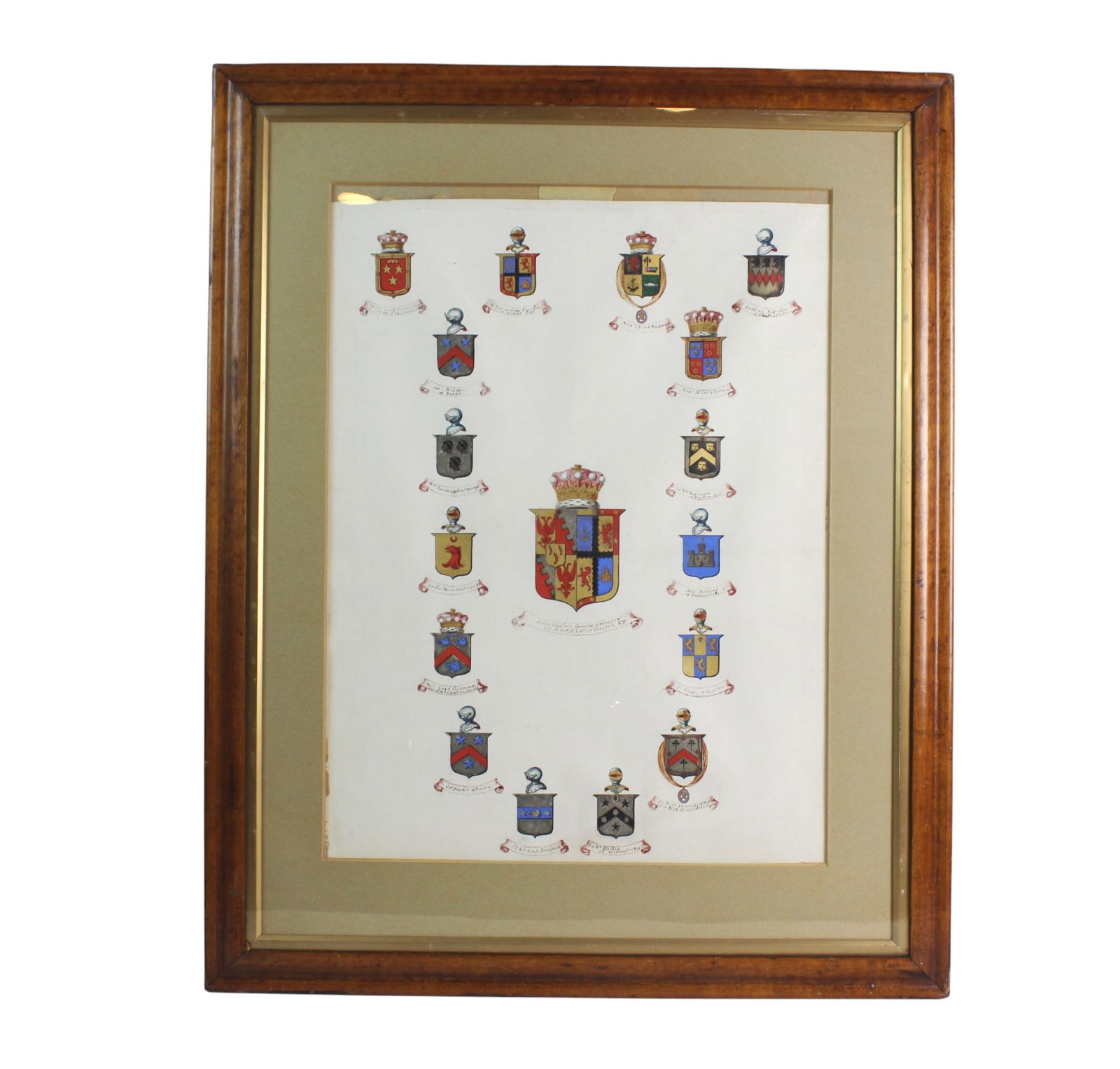 Framed Hand-Painted Heraldic Crests (1 of 9)