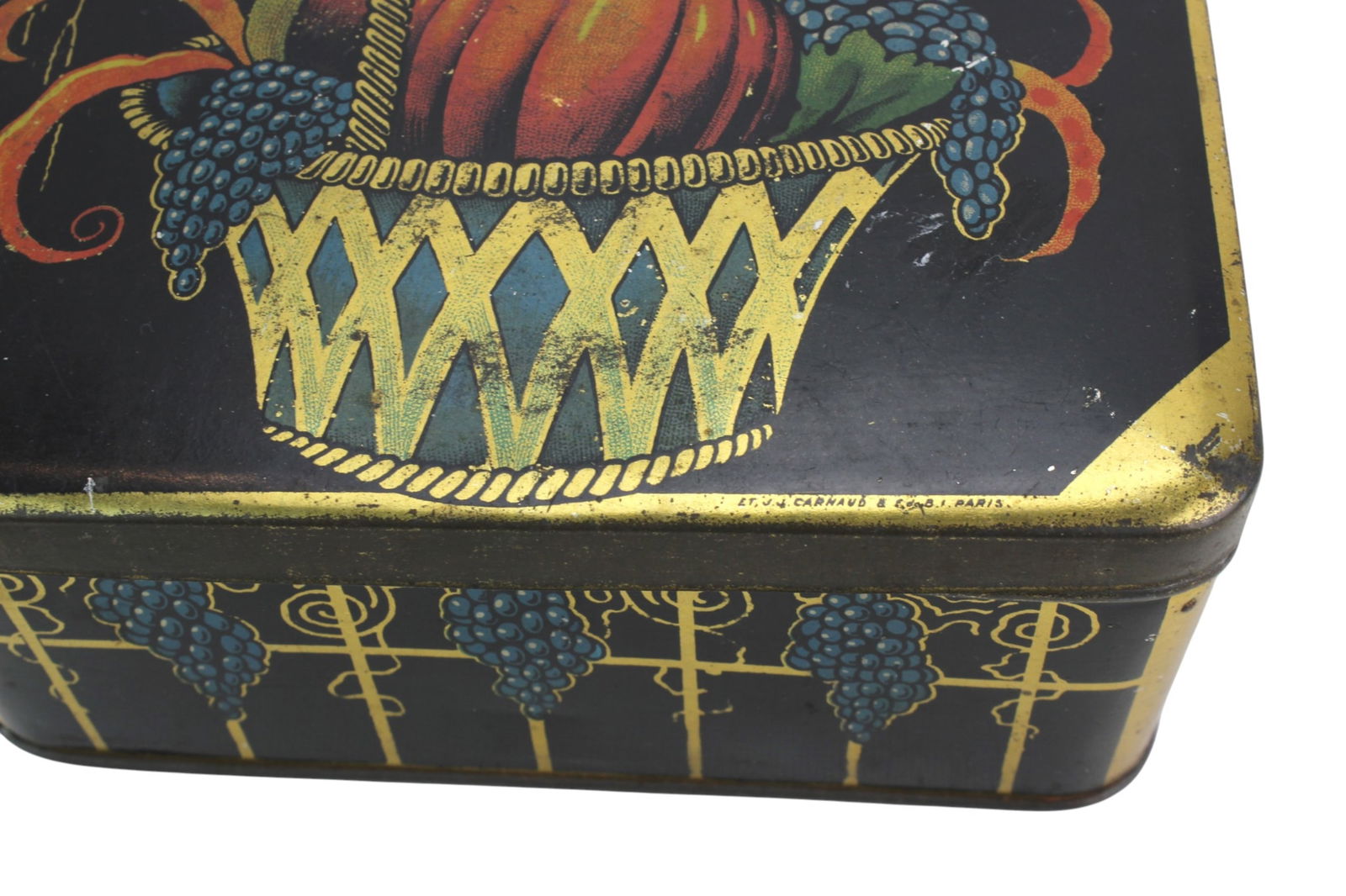 Two Vintage Fruit-Decorated Tin Boxes - 3