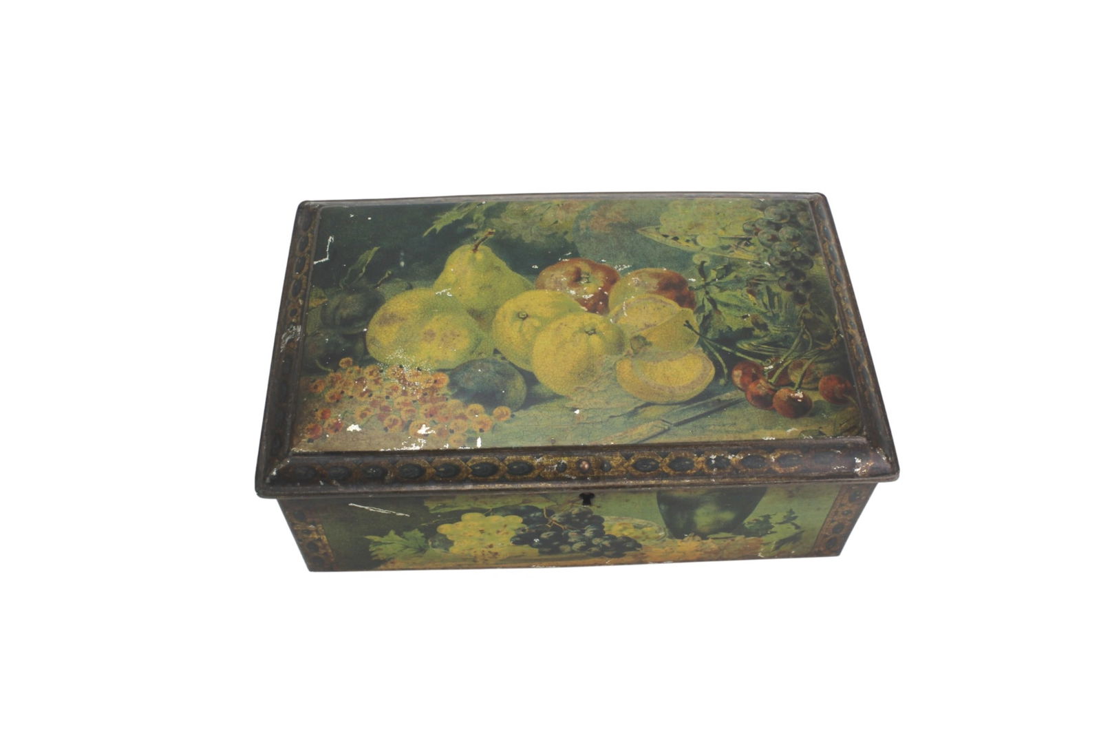 Two Vintage Fruit-Decorated Tin Boxes - 5
