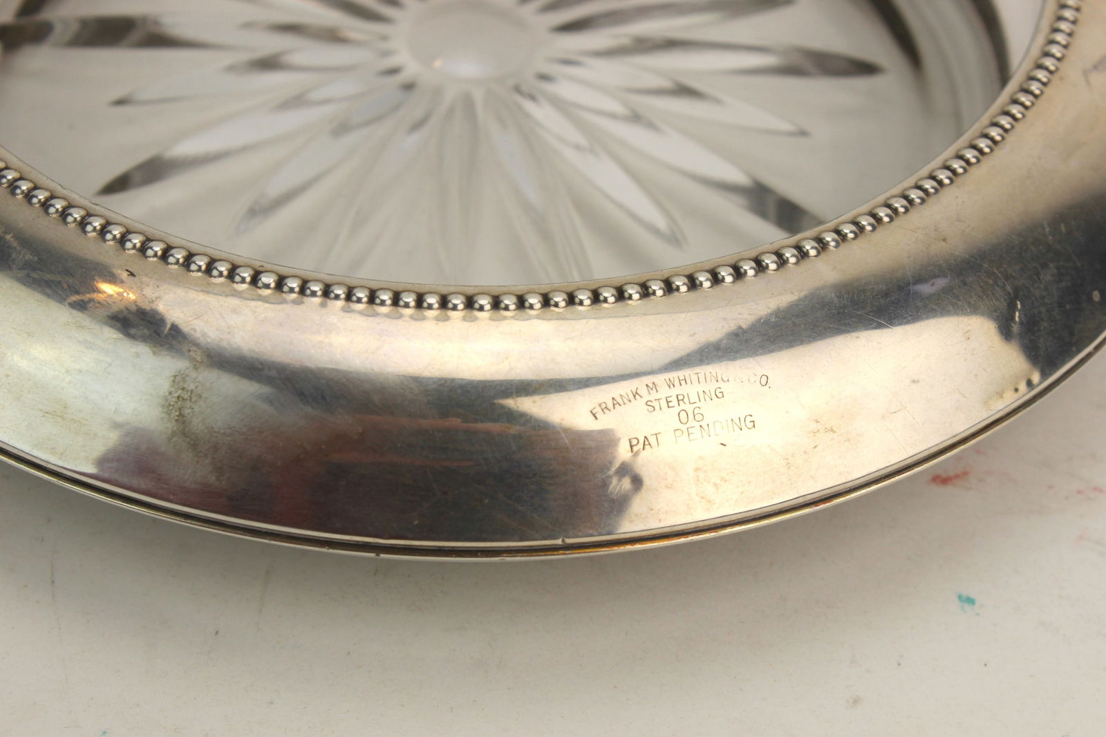 Frank Whiting Sterling Glass Coaster - 3