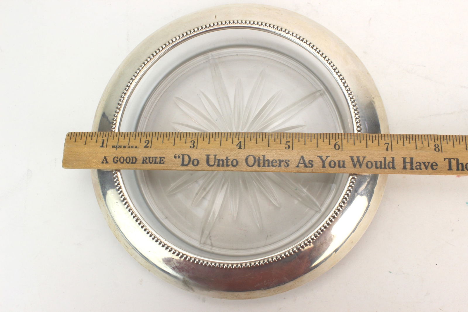 Frank Whiting Sterling Glass Coaster - 4