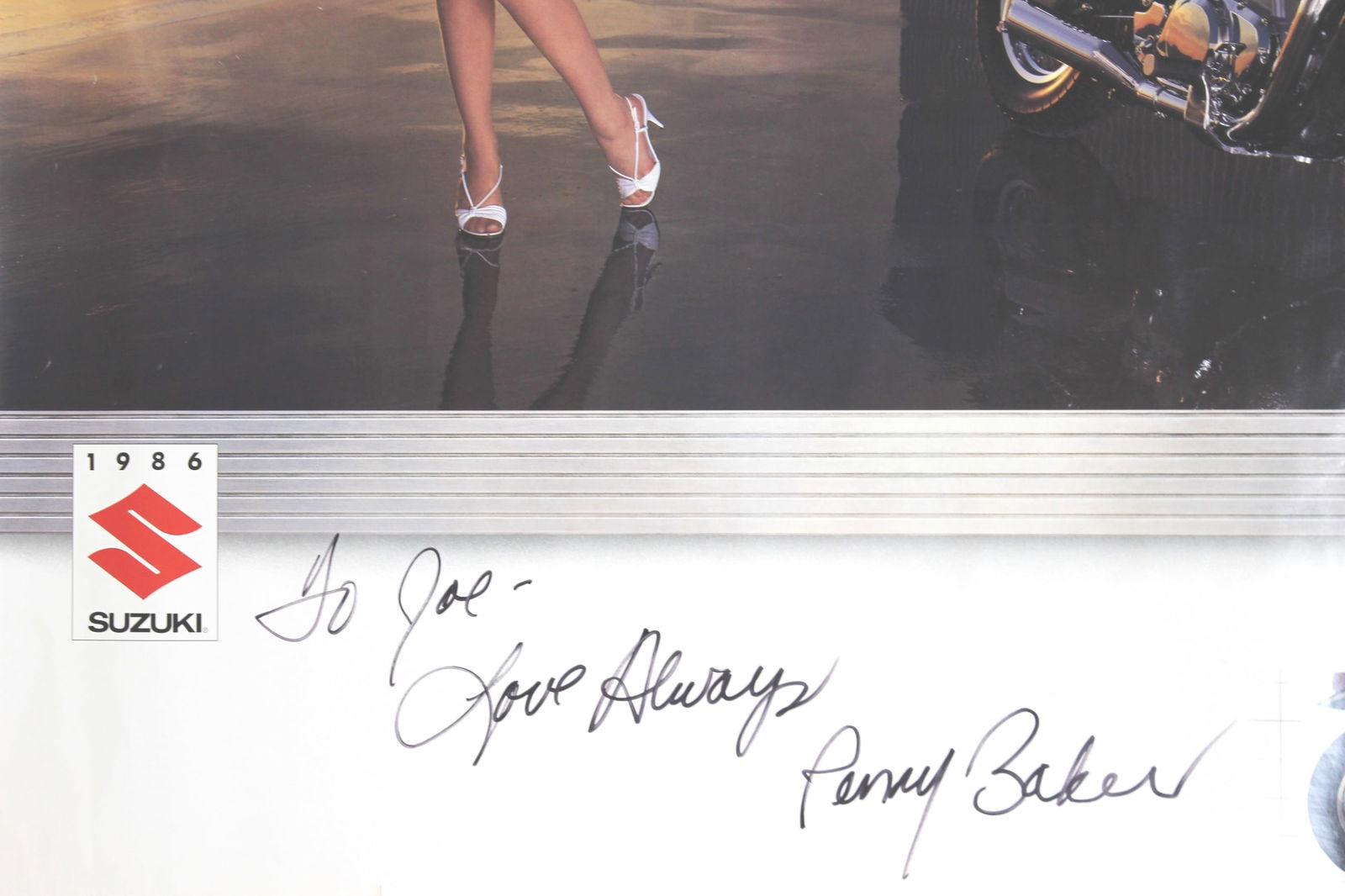 Signed Suzuki Intruder Motorcycle Poster - 2