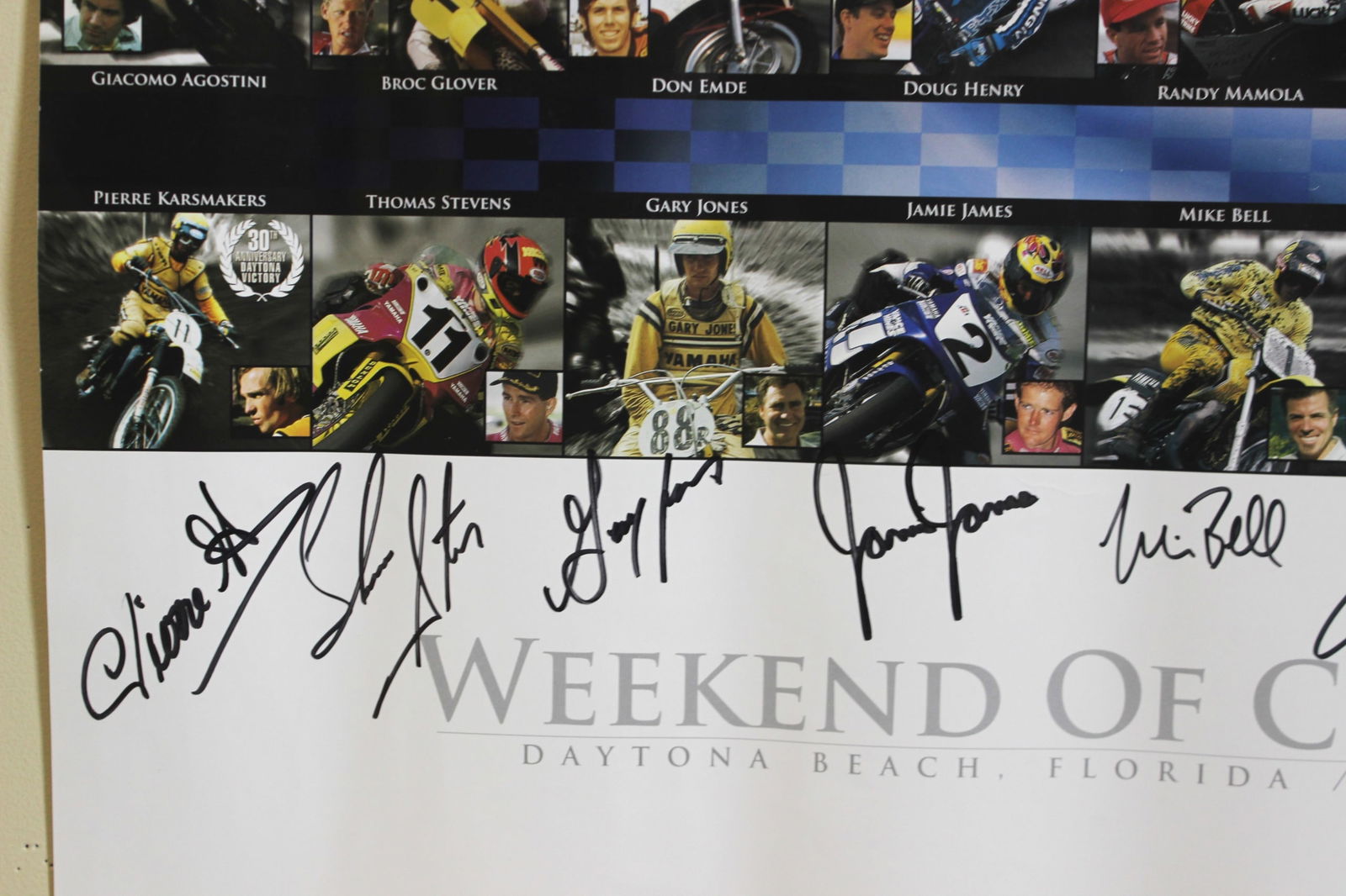 Two Signed Yamaha Motorcycle Racing Posters - 11