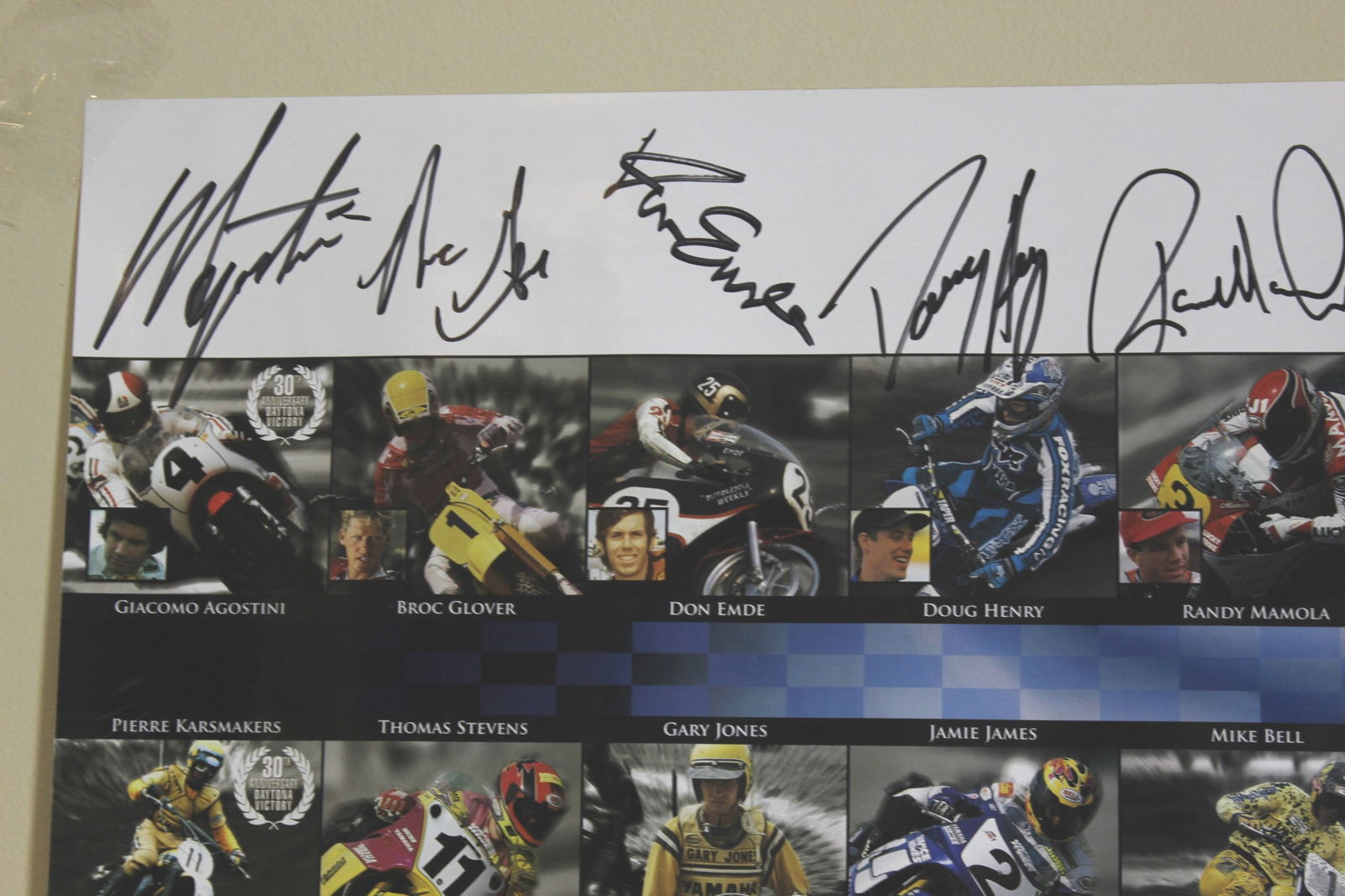 Two Signed Yamaha Motorcycle Racing Posters - 4