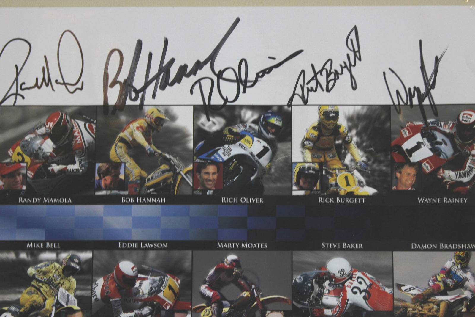 Two Signed Yamaha Motorcycle Racing Posters - 5