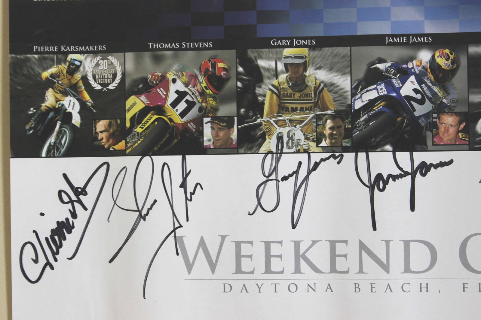 Two Signed Yamaha Motorcycle Racing Posters - 7