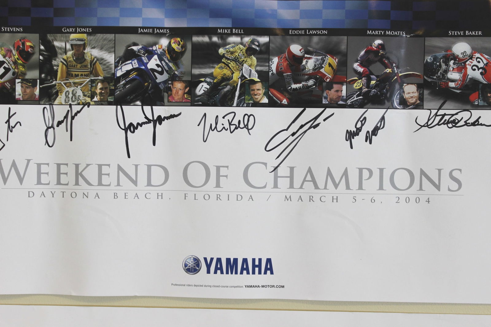 Two Signed Yamaha Motorcycle Racing Posters - 12