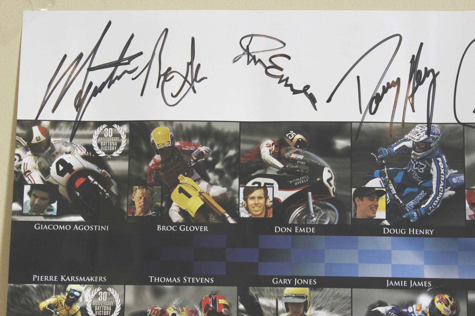 Two Signed Yamaha Motorcycle Racing Posters - 3