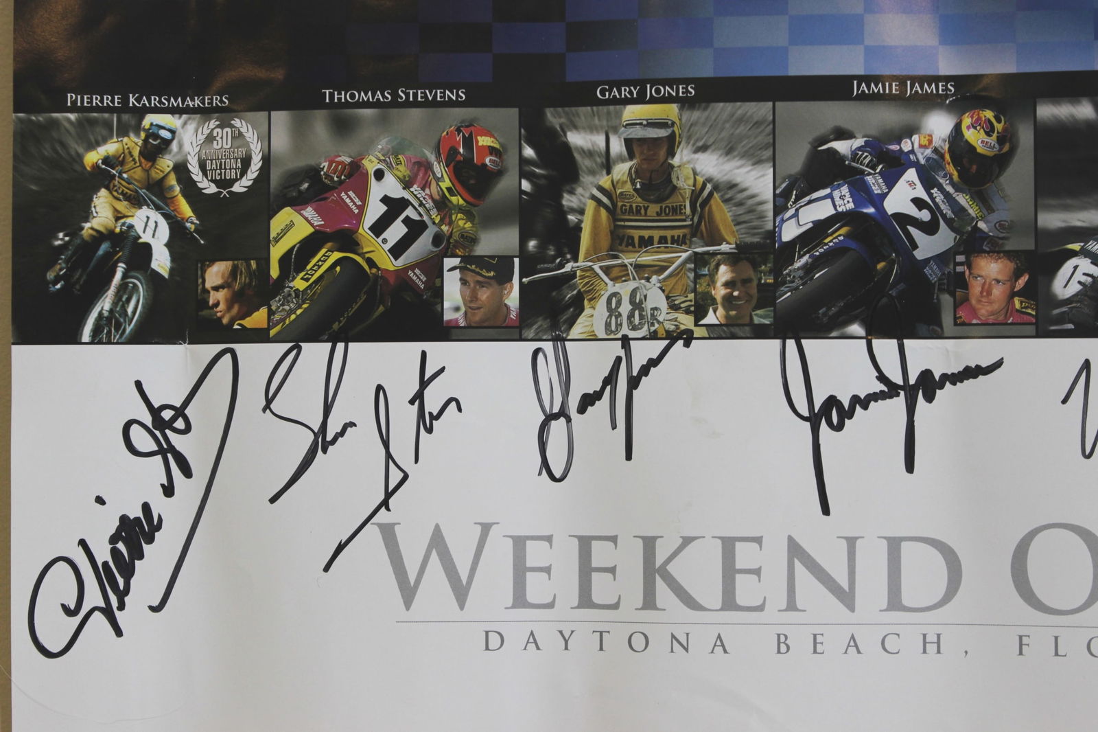 Two Signed Yamaha Motorcycle Racing Posters - 5