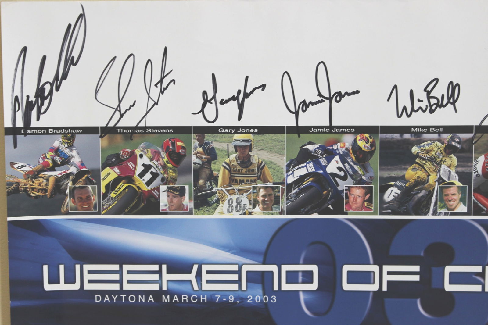 Two Signed Yamaha Motorcycle Racing Posters - 8
