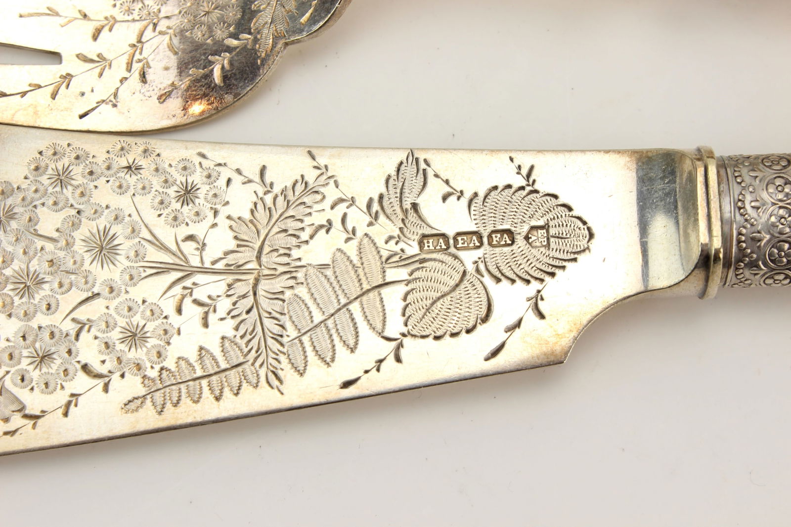 Two Silver Plate Bone Handle Serving Utensils - 3