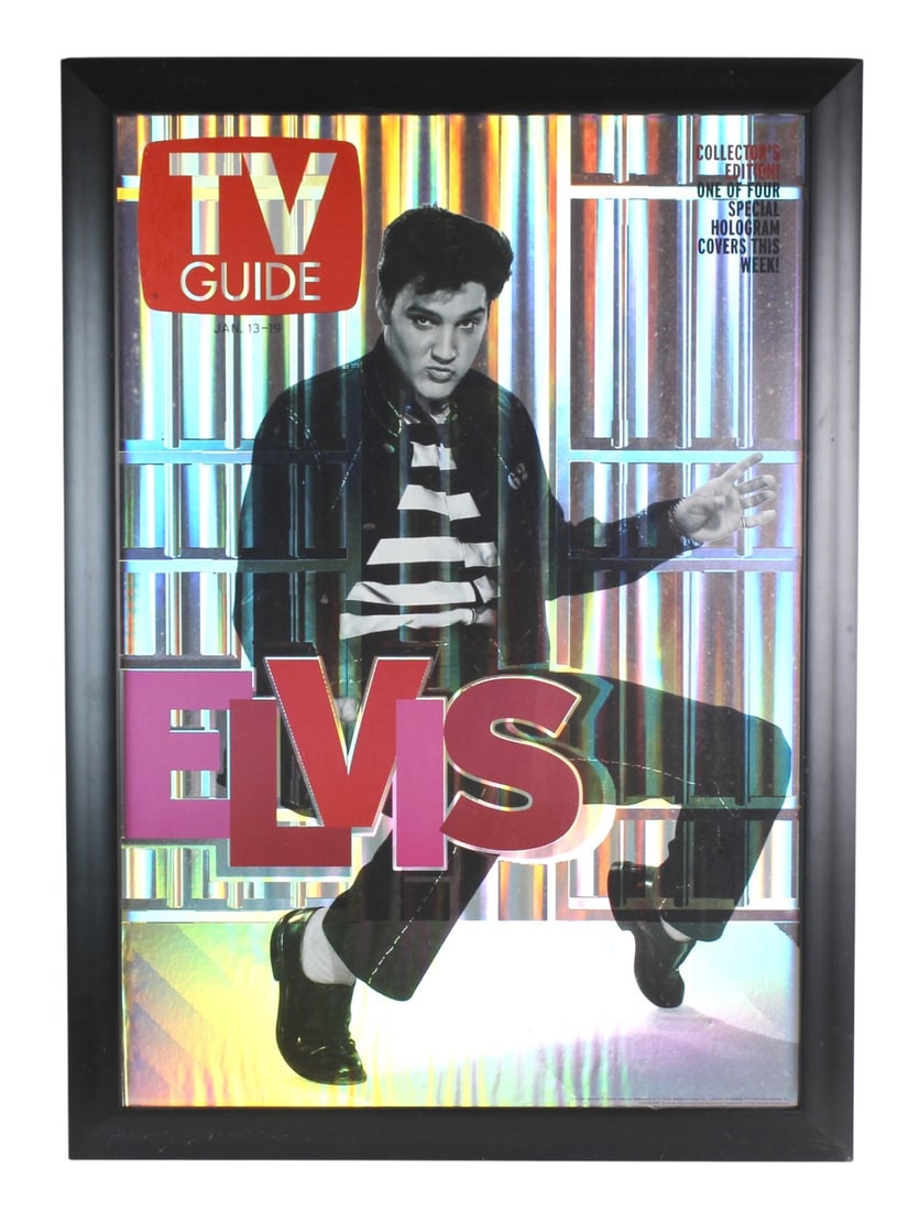 Elvis Presley TV Guide Hologram Cover Poster (1 of 6)