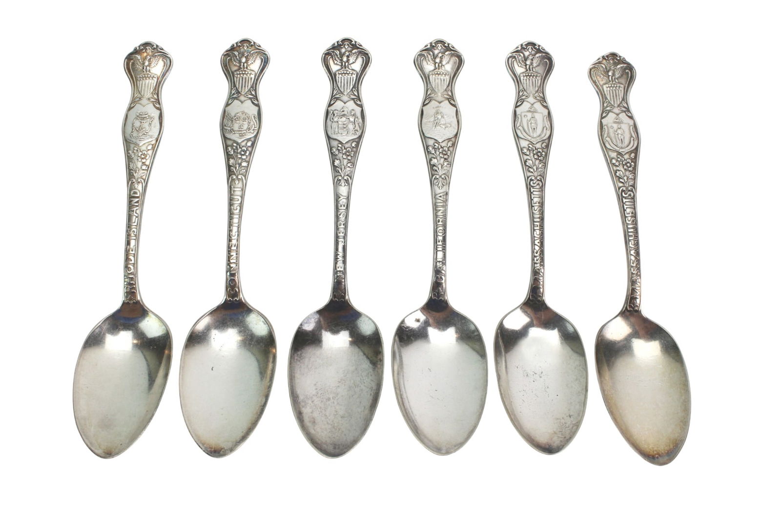 Set of Six Oneida State Silver Plate Spoons (1 of 10)