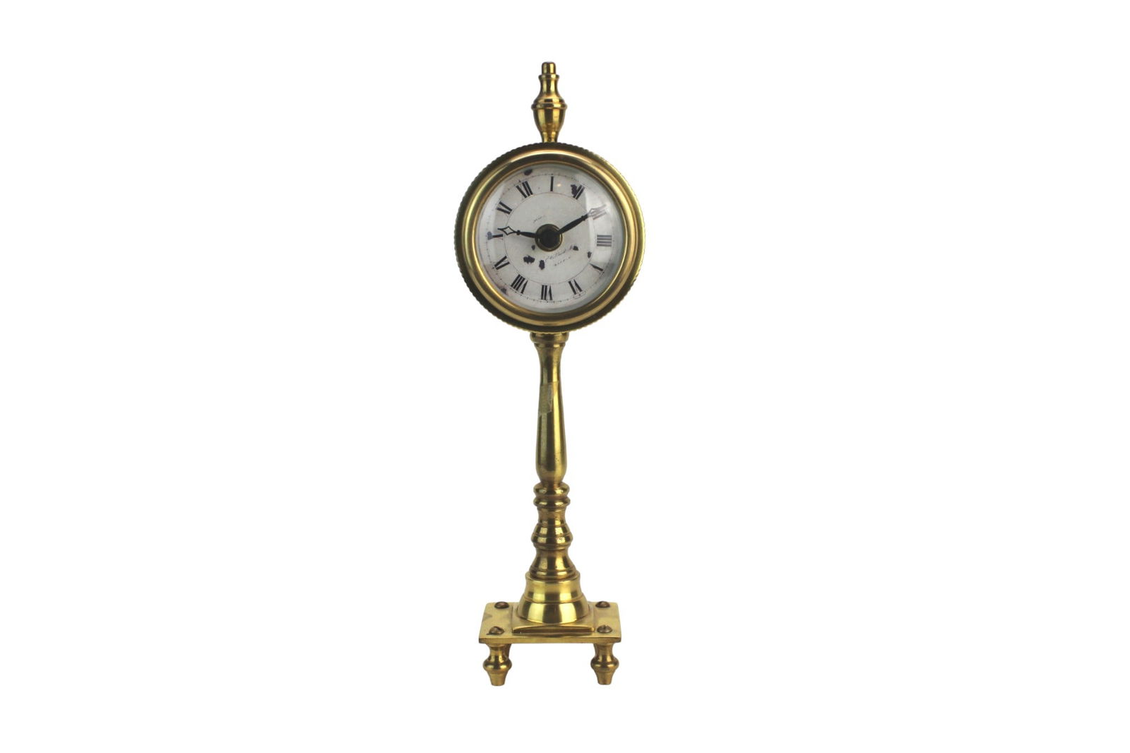 Brass Pedestal Table Clock (1 of 5)