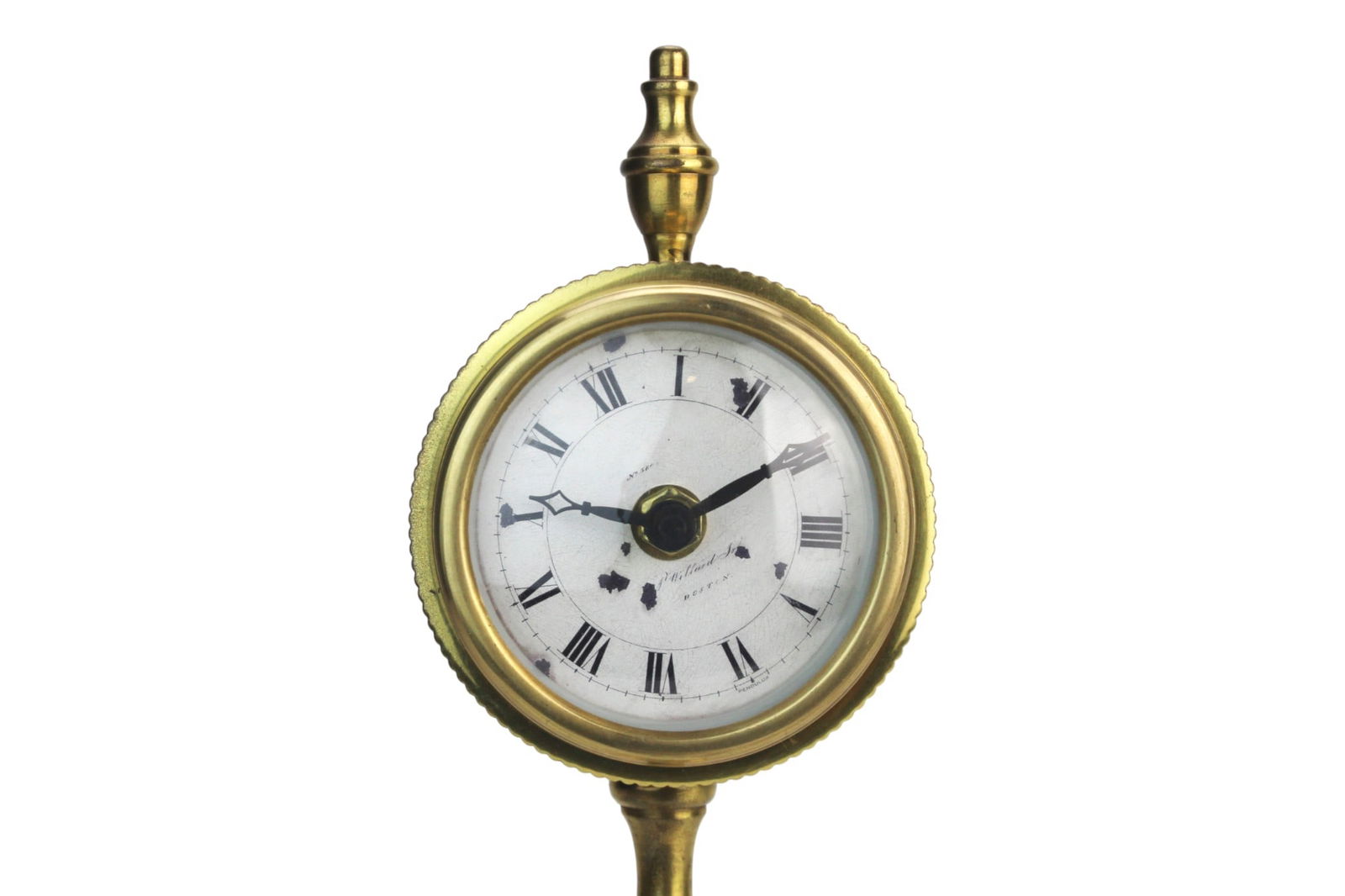 Brass Pedestal Table Clock - 2