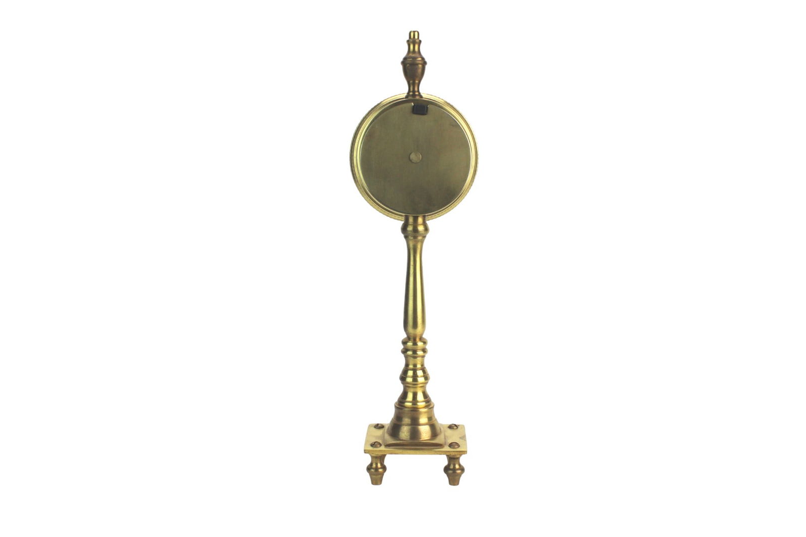Brass Pedestal Table Clock - 3