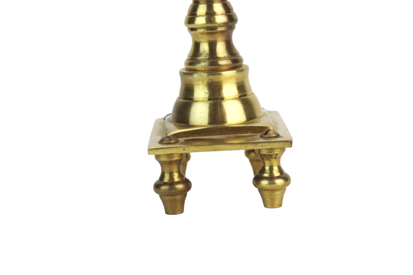 Brass Pedestal Table Clock - 5