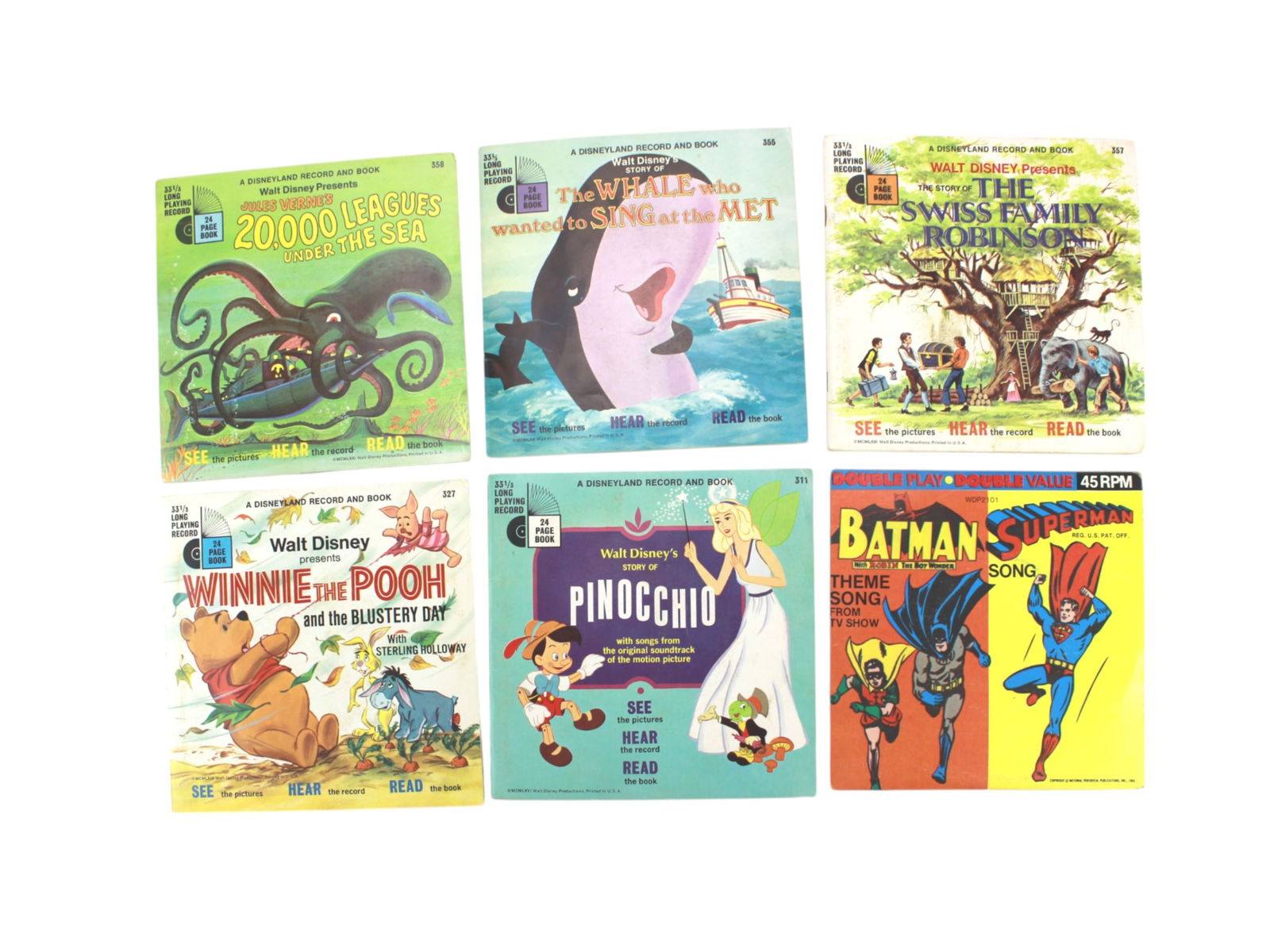 Six Children's 7-inch Vinyl Audio Records (1 of 17)