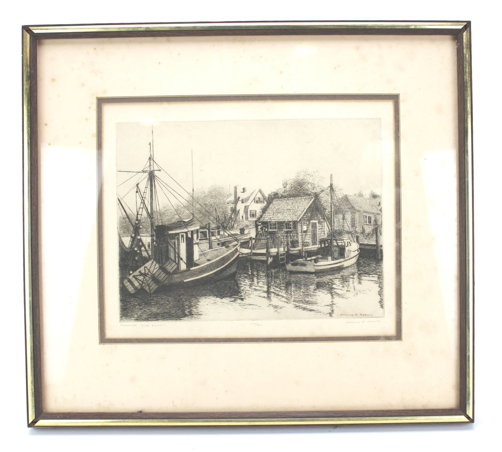 Leonard H Mersky. Dragger-June Ellen, Etching (1 of 6)