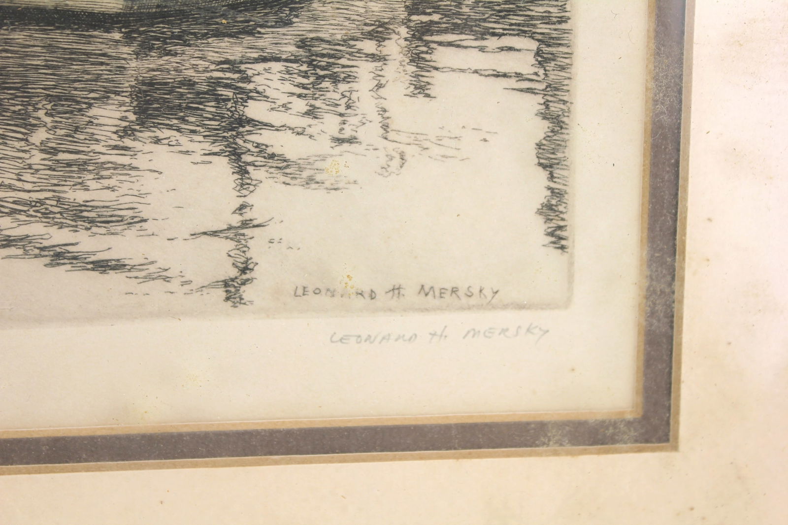 Leonard H Mersky. Dragger-June Ellen, Etching - 3