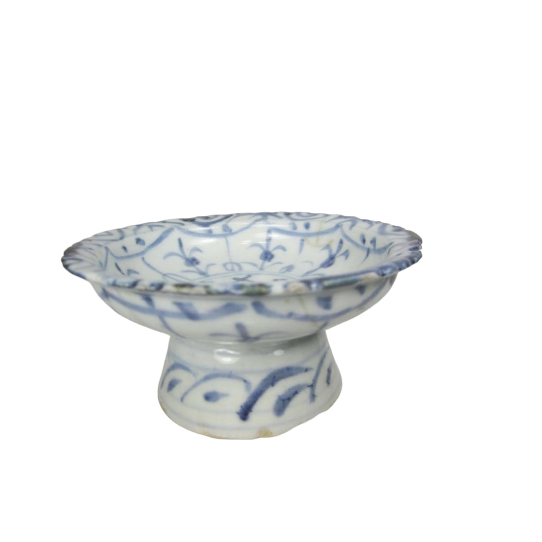 A Chinese Blue & White Stem Dish (1 of 5)