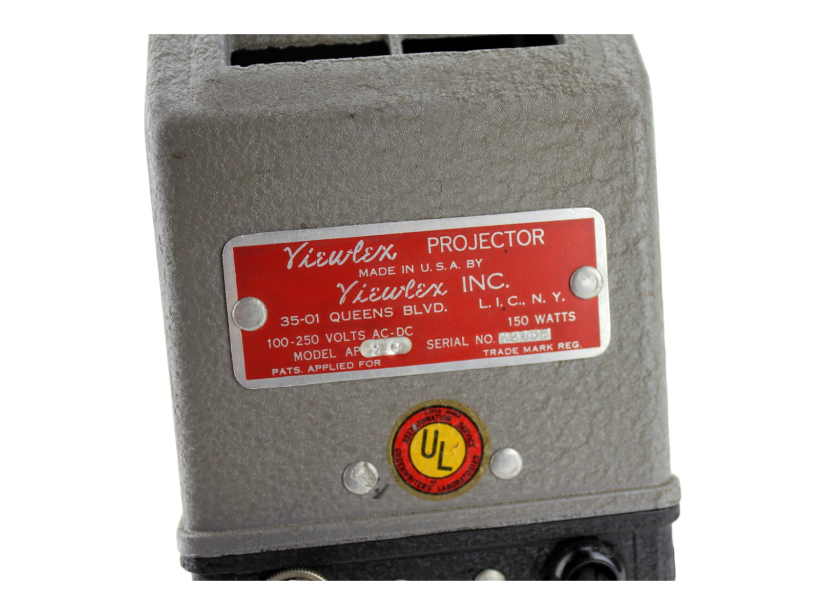 VIEWLEX MODEL AP20 PROJECTOR - 6