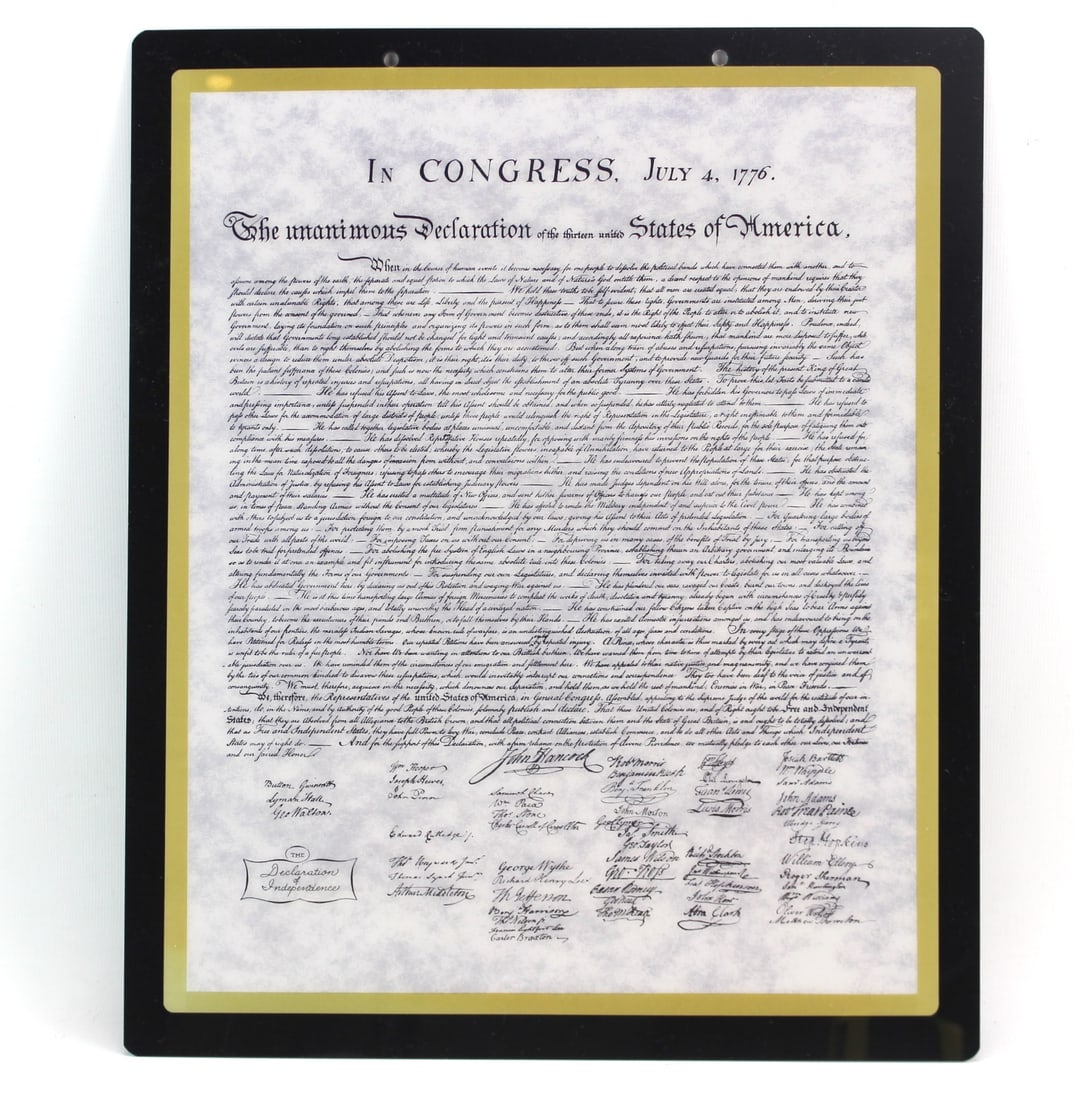 Reproduction of the Declaration of Independence (1 of 3)