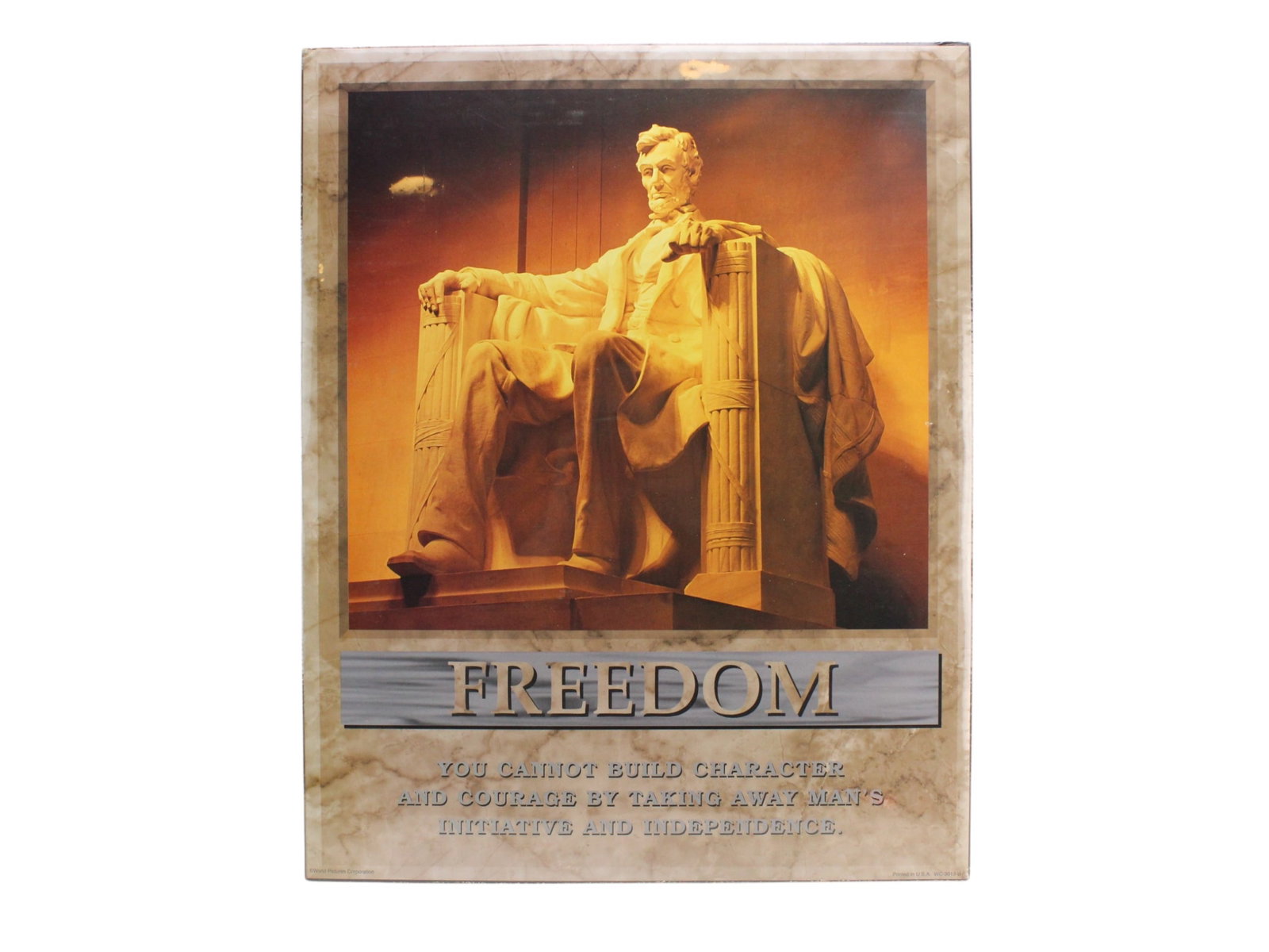 Freedom–Lincoln Memorial Print by World Collection (1 of 4)