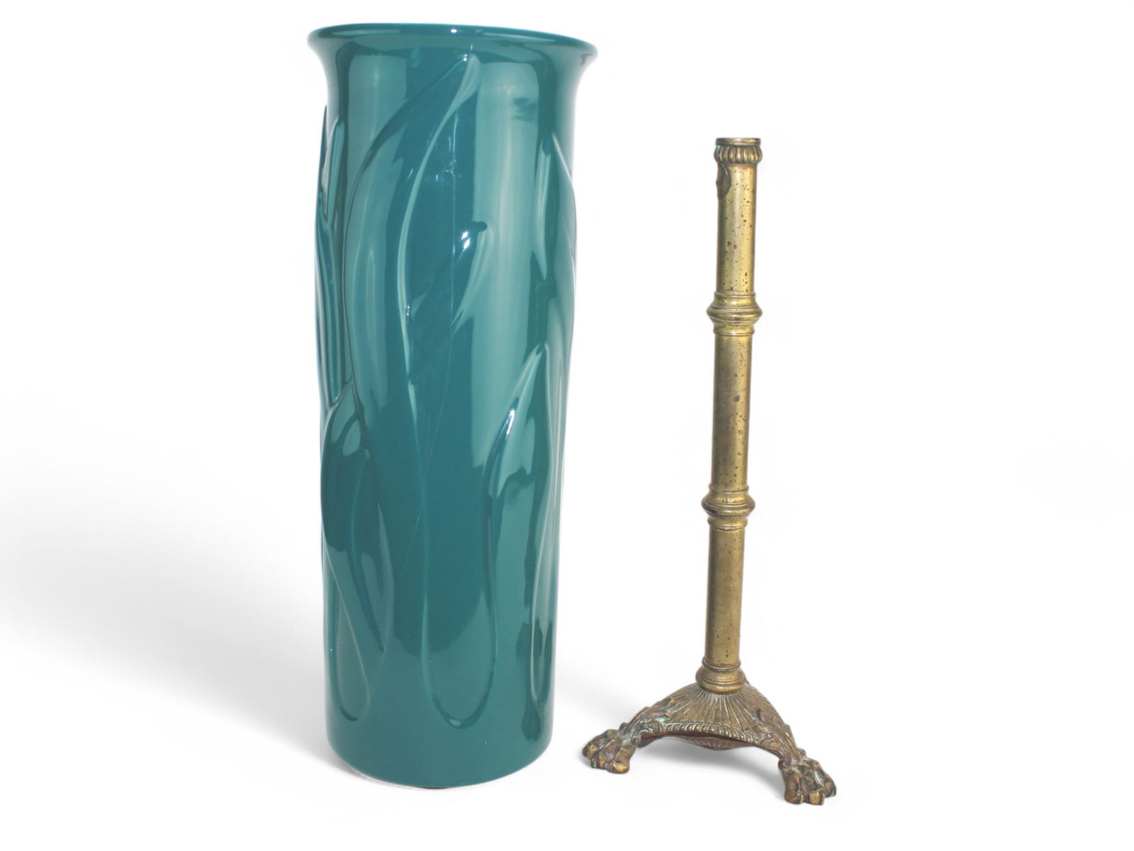 One Large Bronze candlestick & Umbrella Vase (1 of 7)
