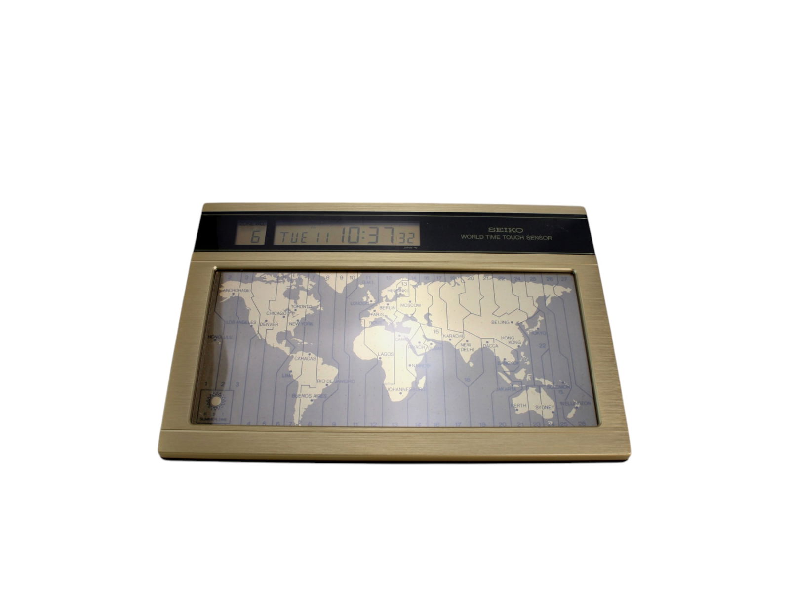Seiko World Time Touch Sensor Digital Quartz Clock - 2