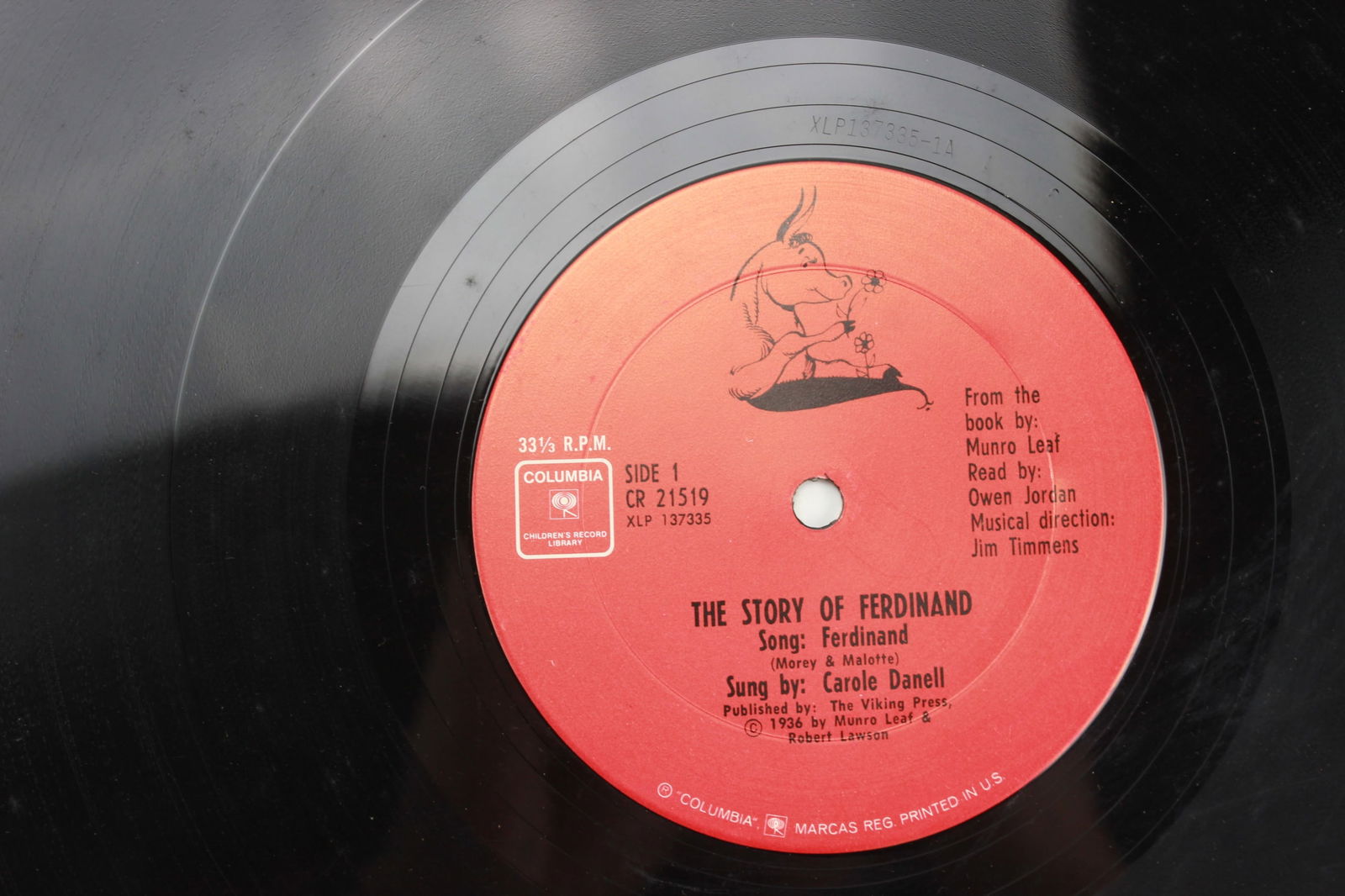 Five Children's 12-inch Vinyl Audio Records - 17