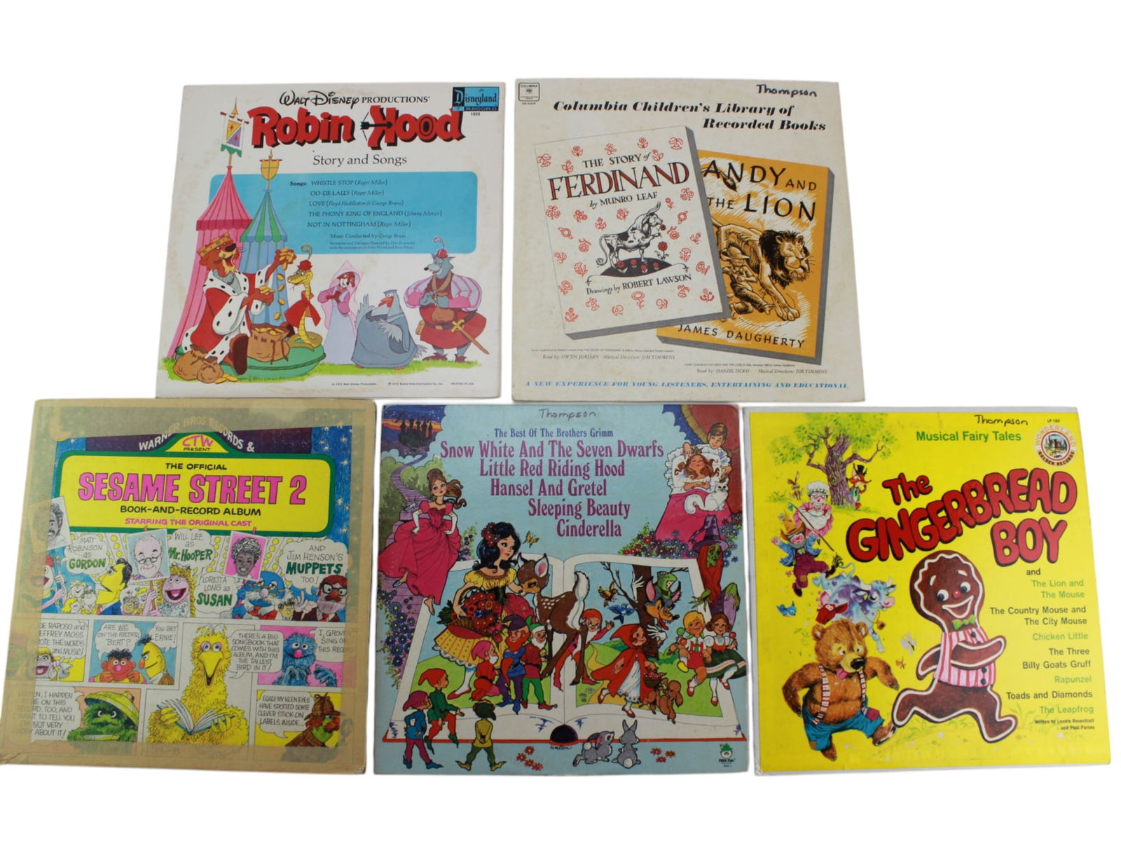 Five Children's 12-inch Vinyl Audio Records (1 of 18)