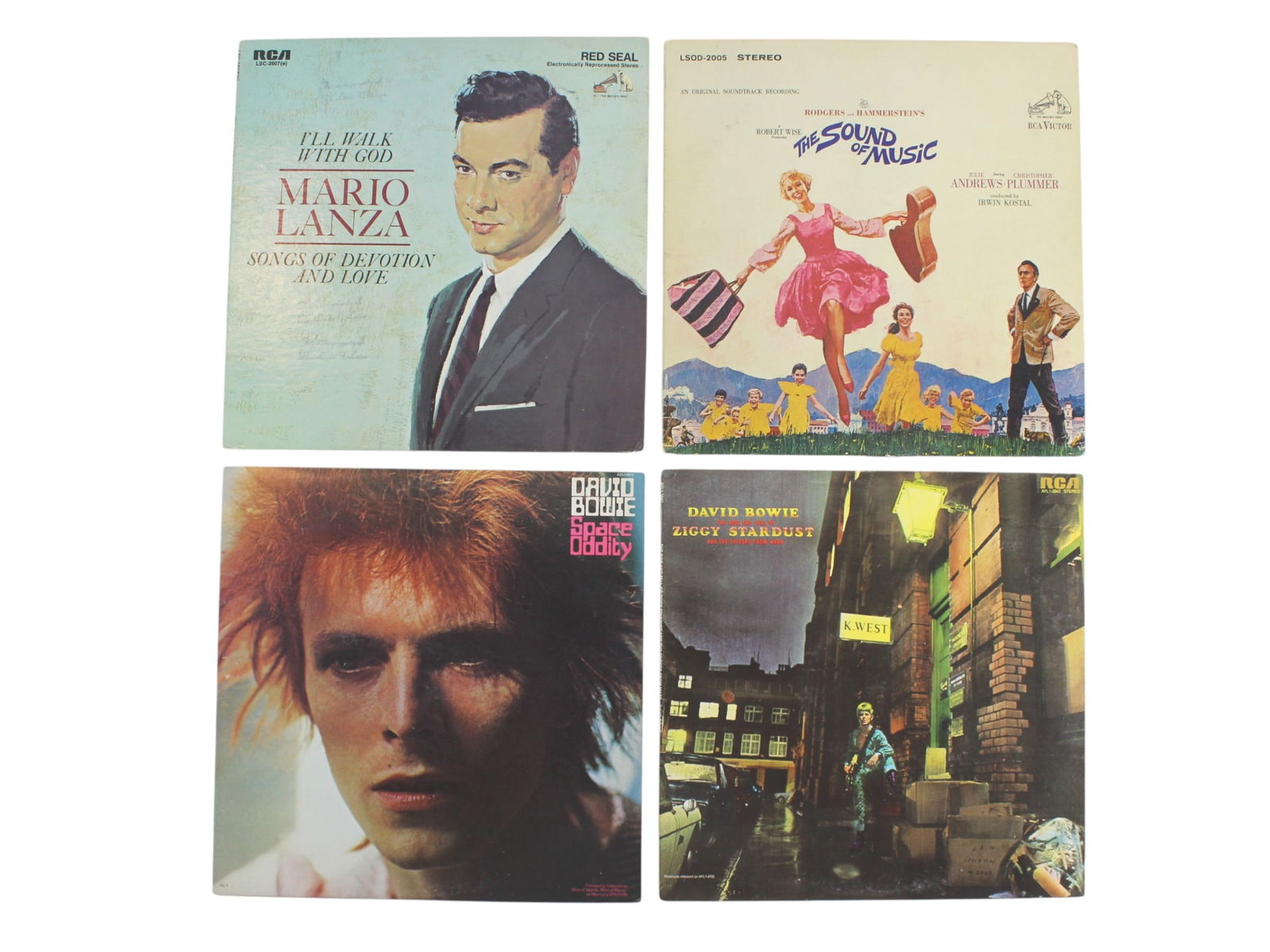 Set of 4 Iconic Vinyl Records–Bowie, Lanza & More (1 of 18)