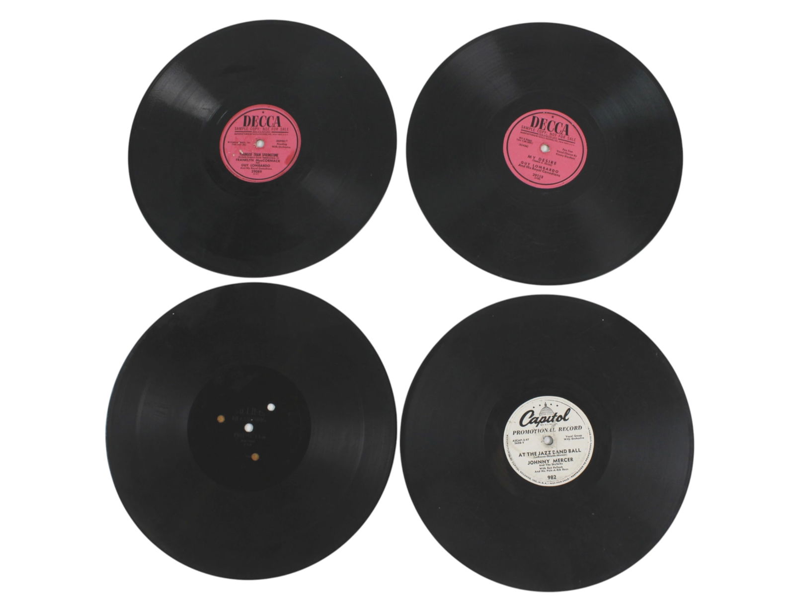 Vintage 10" Promo Records – Decca & Capitol (1 of 14)