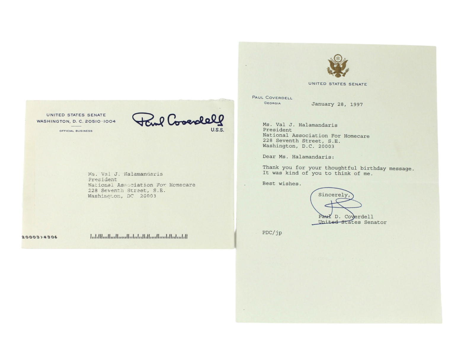 Signed Letters from U.S. Senators/ Representatives - 4