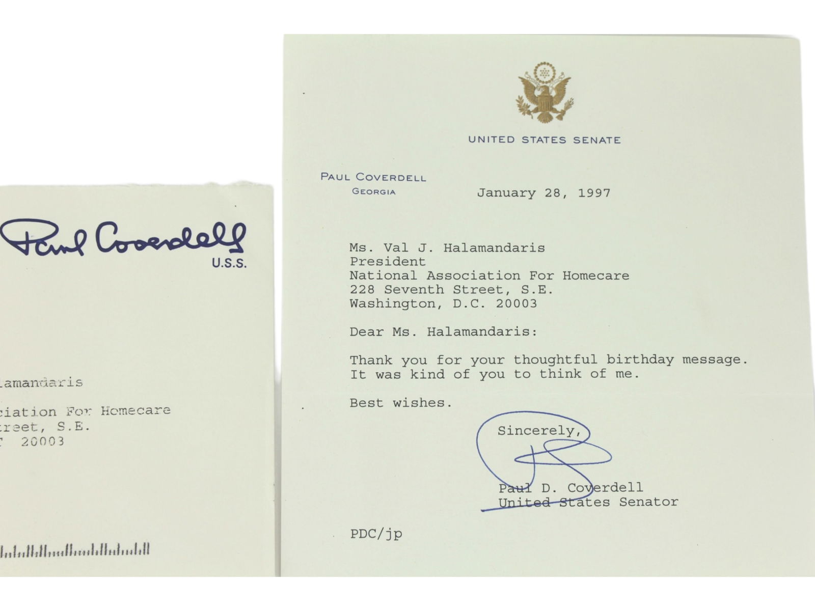 Signed Letters from U.S. Senators/ Representatives - 5