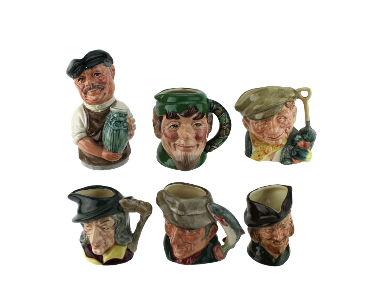 Group of 6 Royal Doulton Character Toby Jugs (1 of 13)