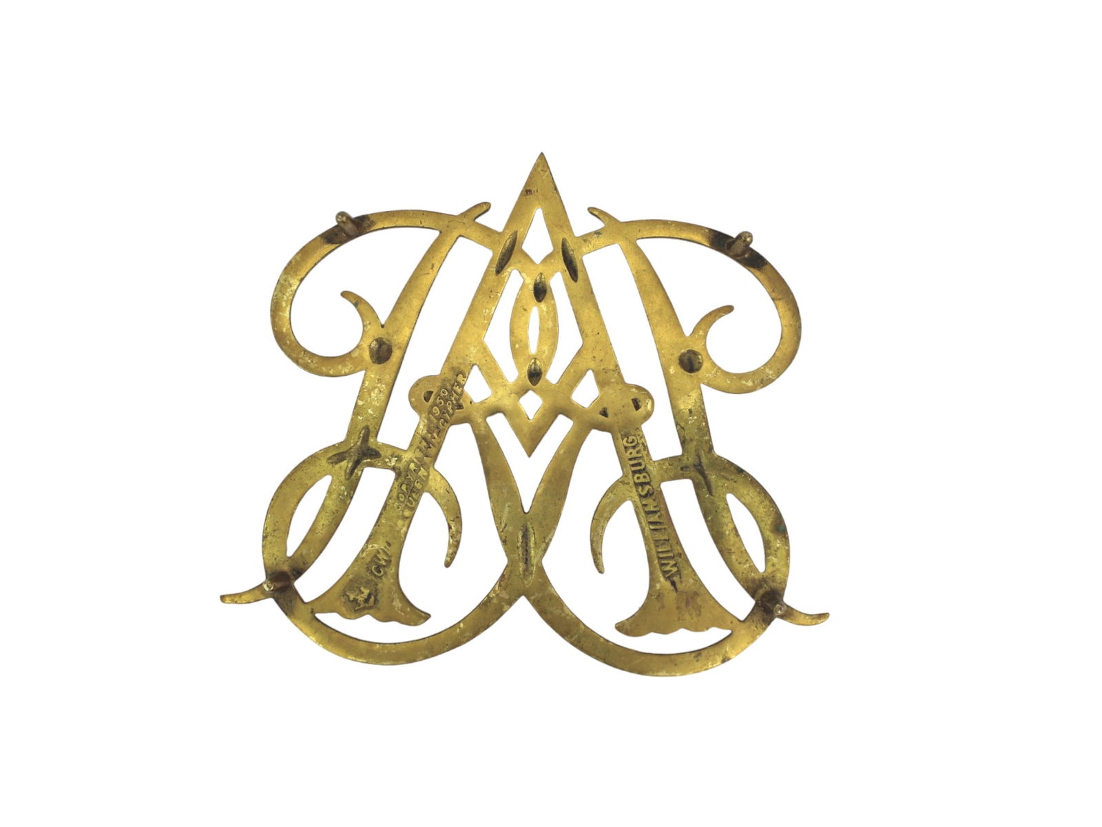 Queen Ann Cypher Brass Trivet - 2