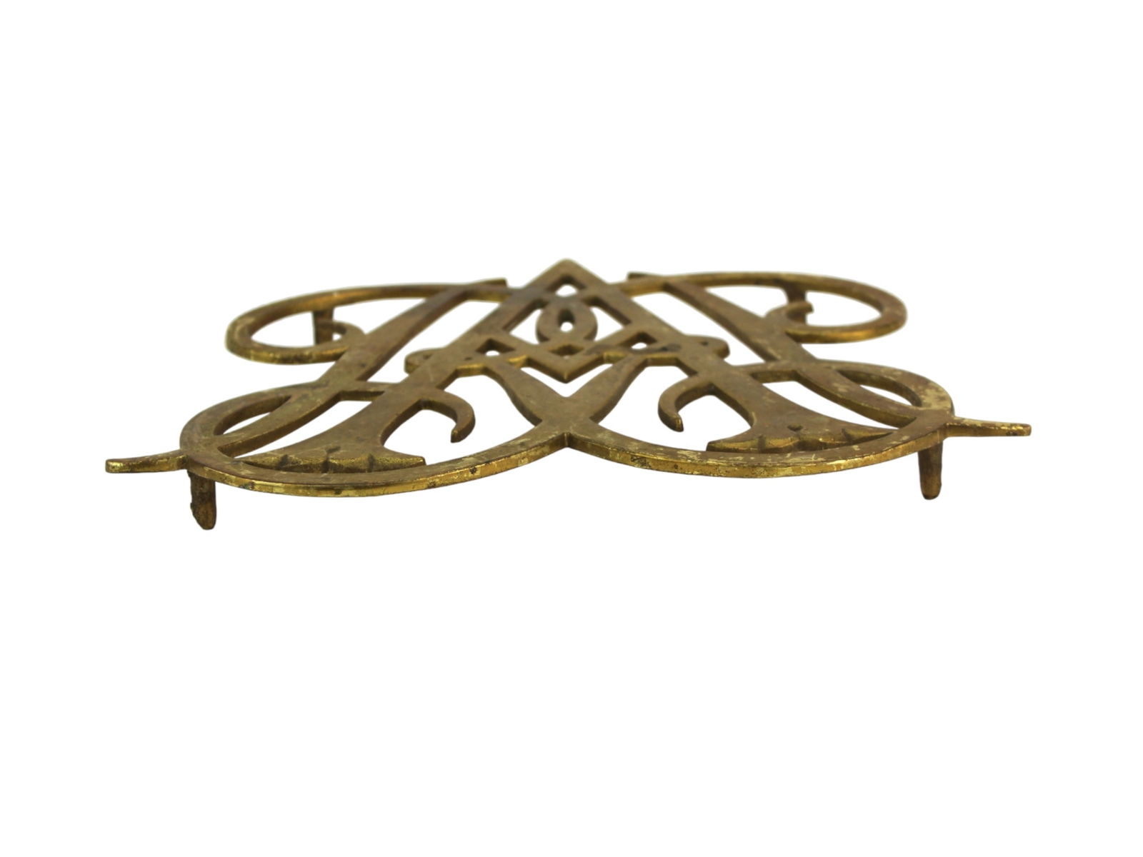 Queen Ann Cypher Brass Trivet - 4