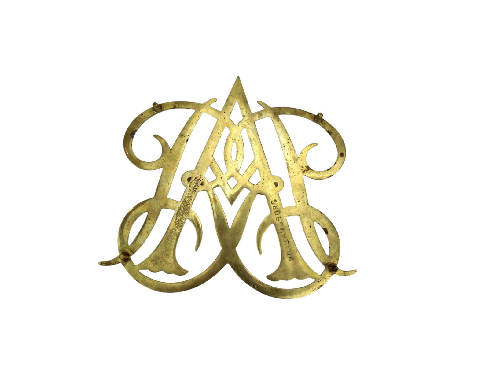 Queen Ann Cypher Brass Trivet - 2
