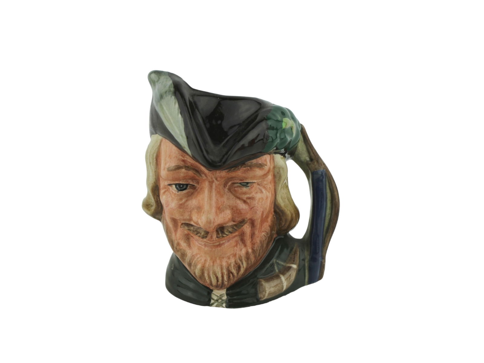Royal Doulton Toby Mug "Robin Hood" D6534: Vintage Royal Doulton England "Robin Hood" Toby Mug, D 6534, Modeled (misspelled as Modelled) by Max Henk, Limited 1959. 4 in. Tall.