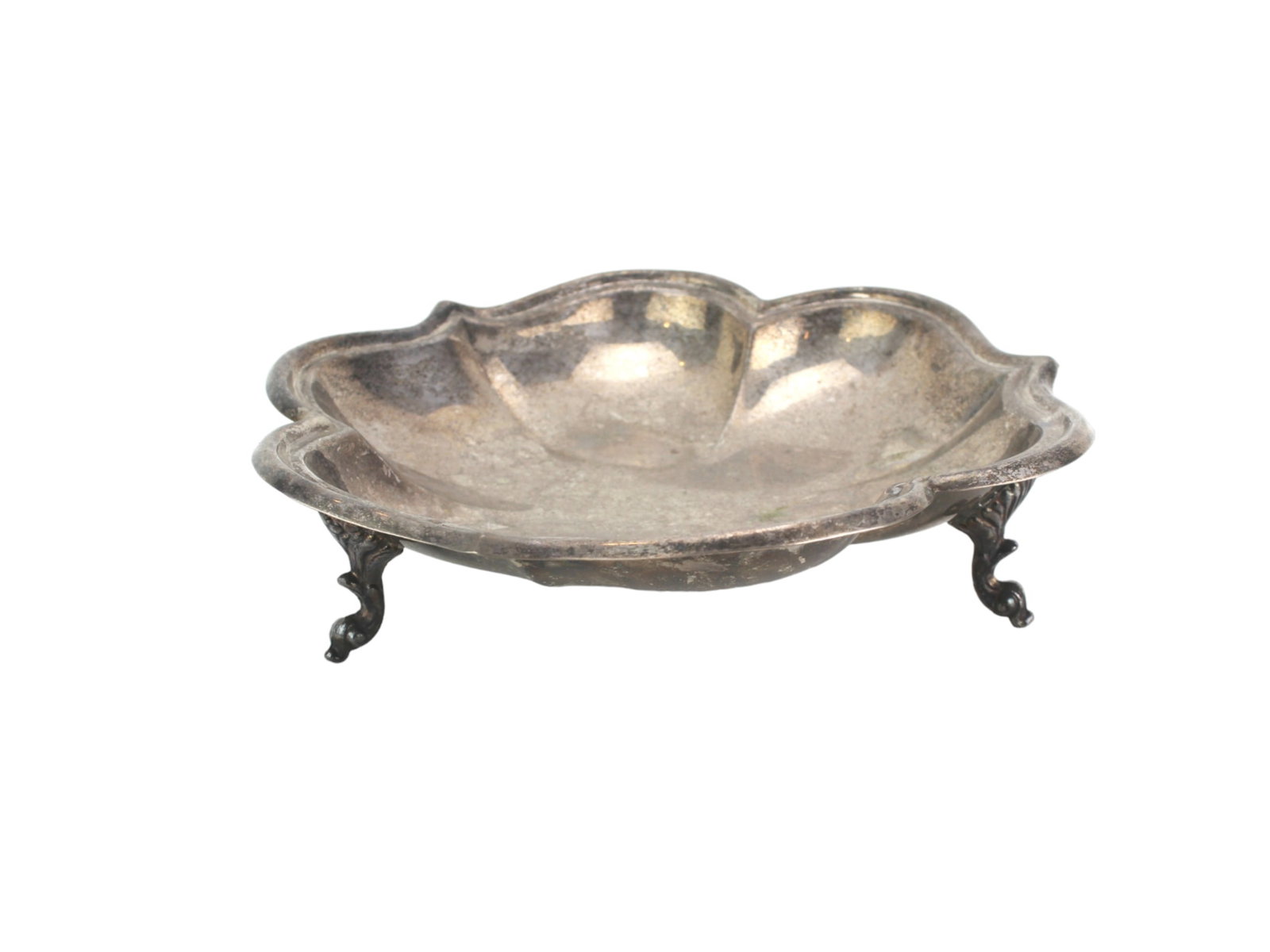 L.E. TOWN PLATE CO. SILVERPLATE FOOTED TRAY (1 of 4)