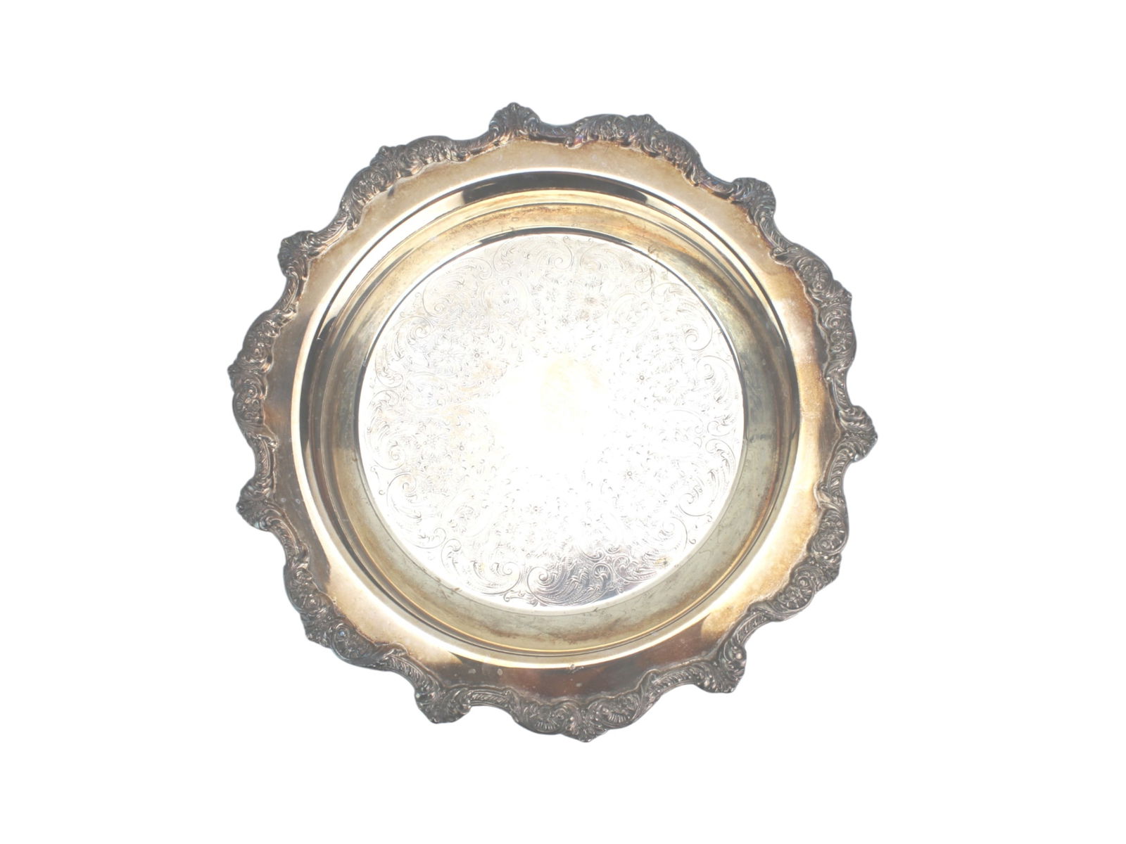 POOLE SILVERPLATED FOOTED SERVING TRAY - 2