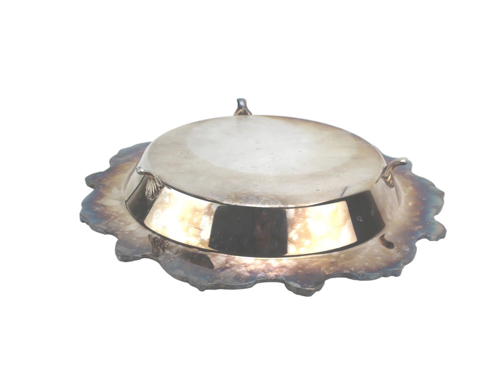 POOLE SILVERPLATED FOOTED SERVING TRAY - 3