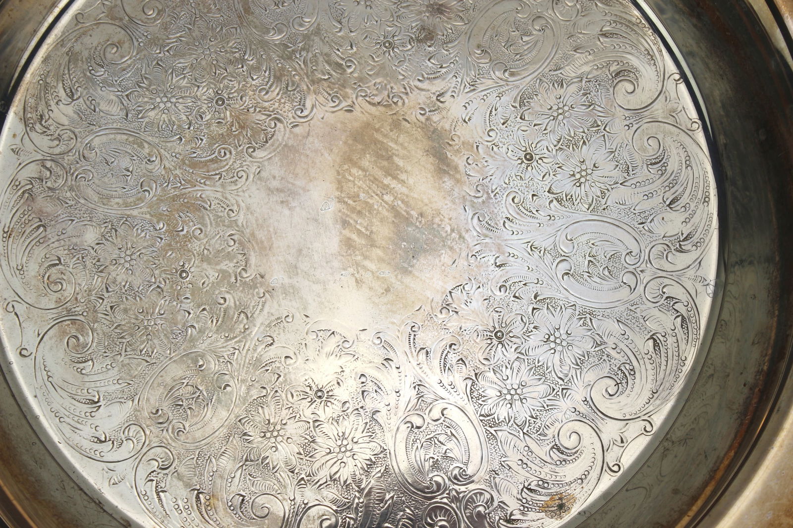 POOLE SILVERPLATED FOOTED SERVING TRAY - 4