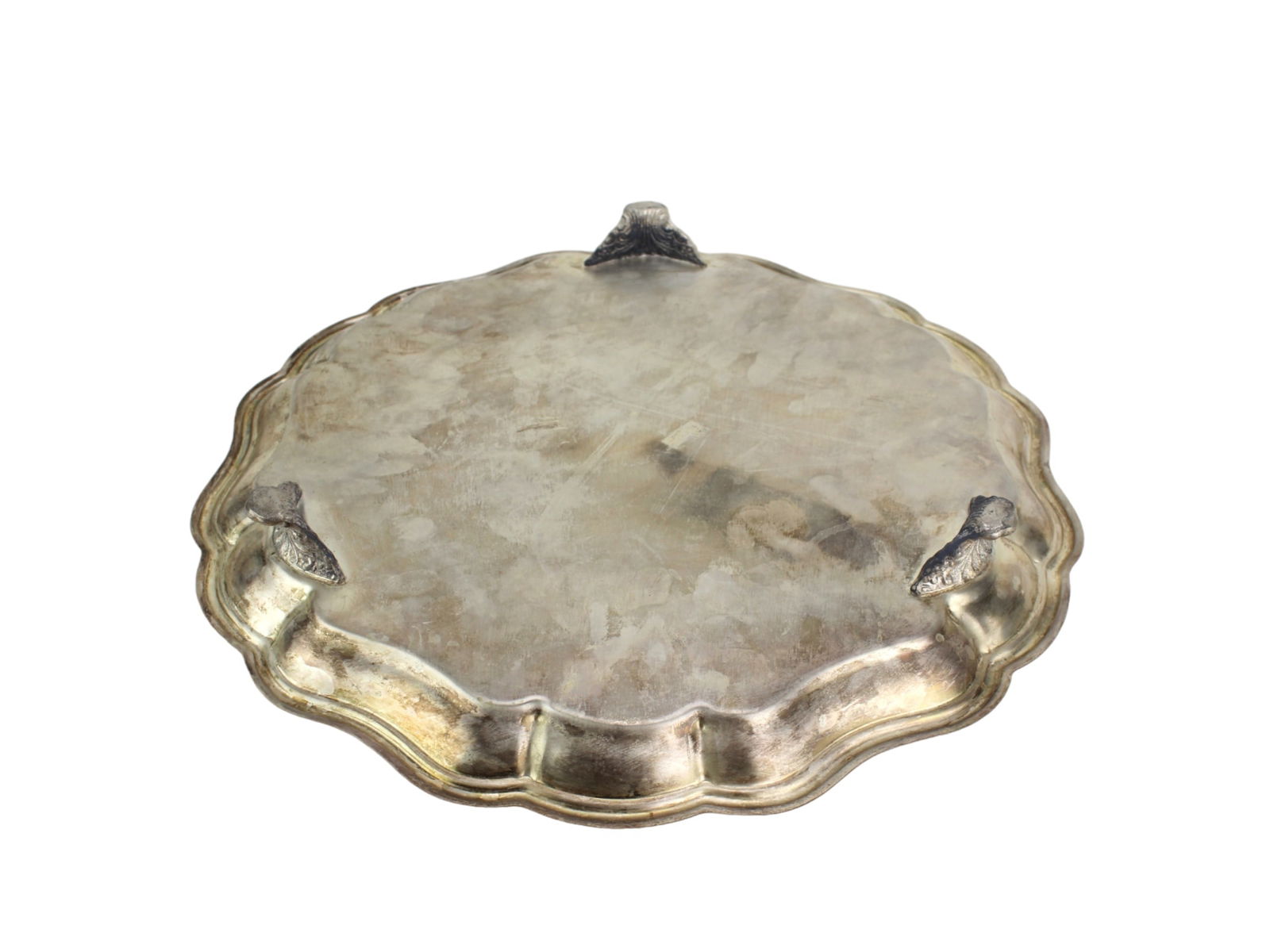 LARGE SILVER PLATE SERVING TRAY - 4