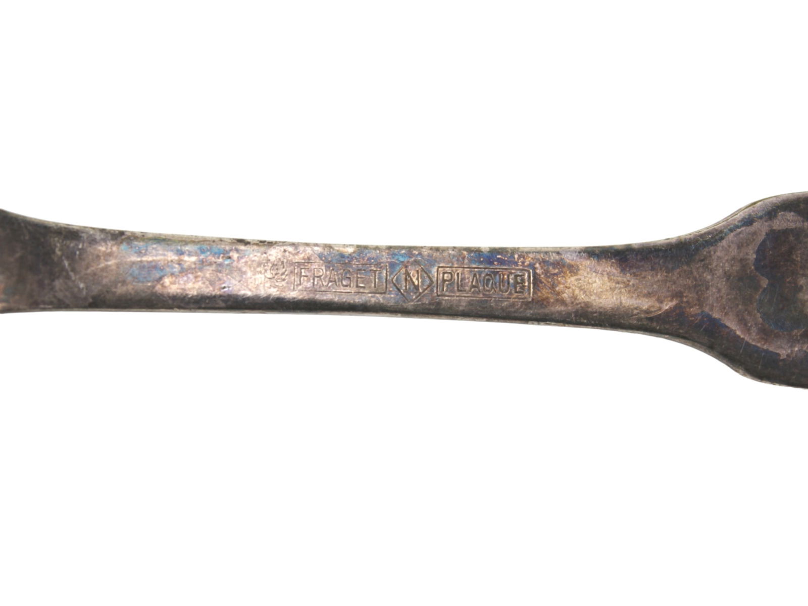 TWO SILVER PLATE SPOONS - 3