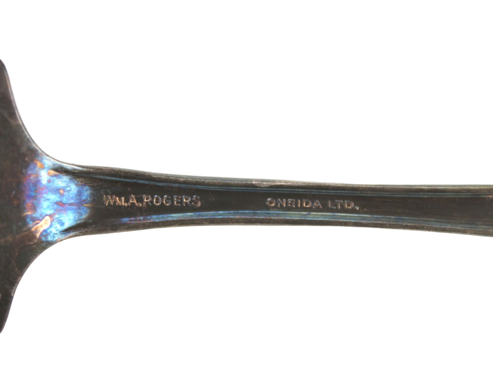 TWO SILVER PLATE SPOONS - 4