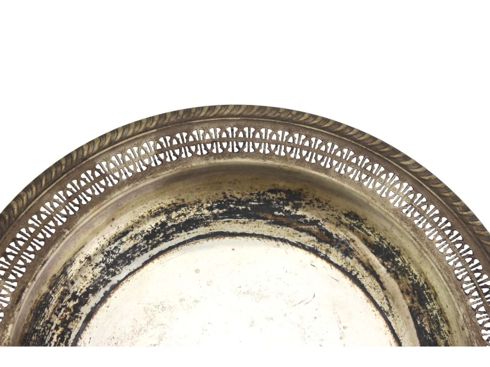 Largest Silver Plate Round Tray - 2